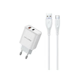 Cargador De Red Gan Pd81t 22.5w Usb+Usb-C + Cable Usb/Usb-C
