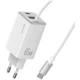 Cargador De Red Jc Series Cc266 65w Gan Fast Charger Wbudowanycable Usb-C Blanca