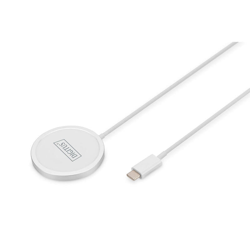 Cargador Digitus Inalámbrico 15w Magsafe Magnético Para Apple, Blanco
