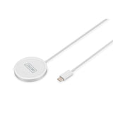 Cargador Digitus Inalámbrico 15w Magsafe Magnético Para Apple, Blanco