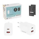 Cargador Gan 45w Usb-C Pd + Usb-A (Blanca)