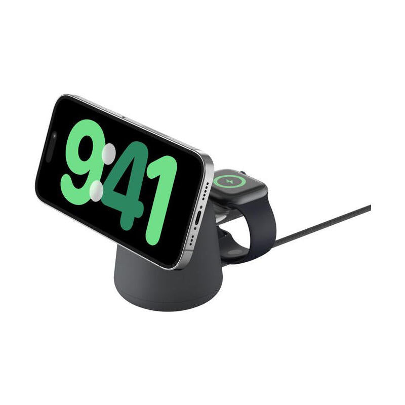 Cargador Inalámbrico  Belkin Boostcharge Pro Auriculares, Smartphone, Reloj Inteligente Carbón Vegetal Corriente Alterna Carga Rápida Interior