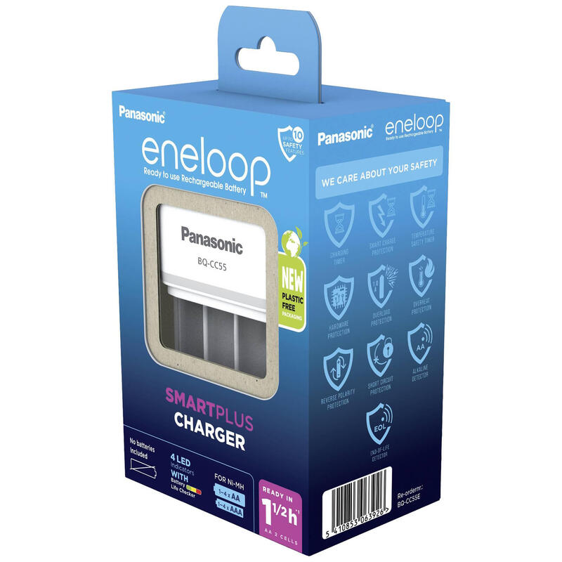 Cargador Inteligente Y Rapido Panasonic Eneloop Bq-Cc55e