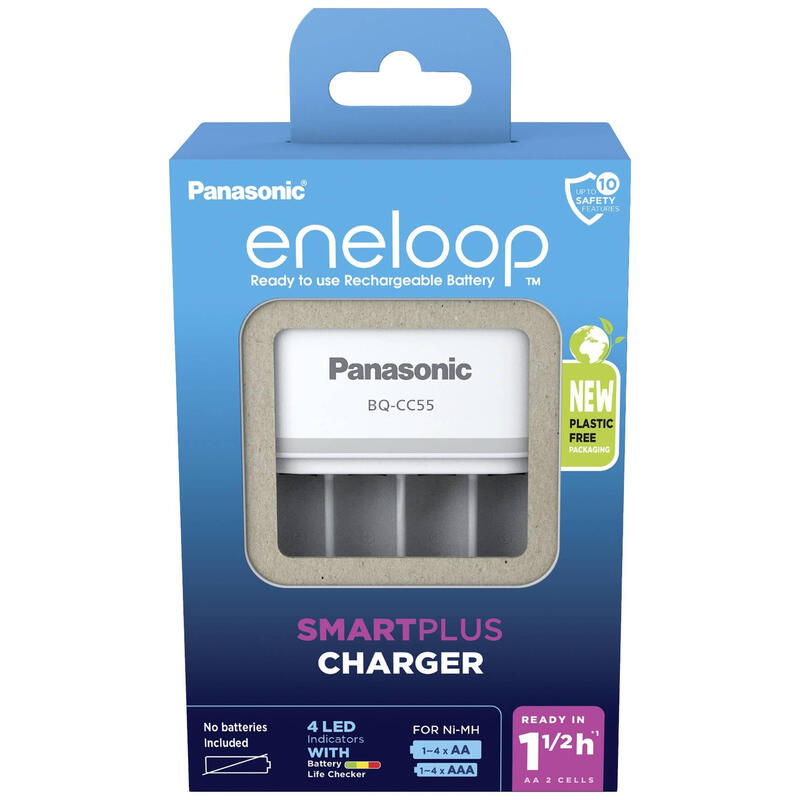 Cargador Inteligente Y Rapido Panasonic Eneloop Bq-Cc55e