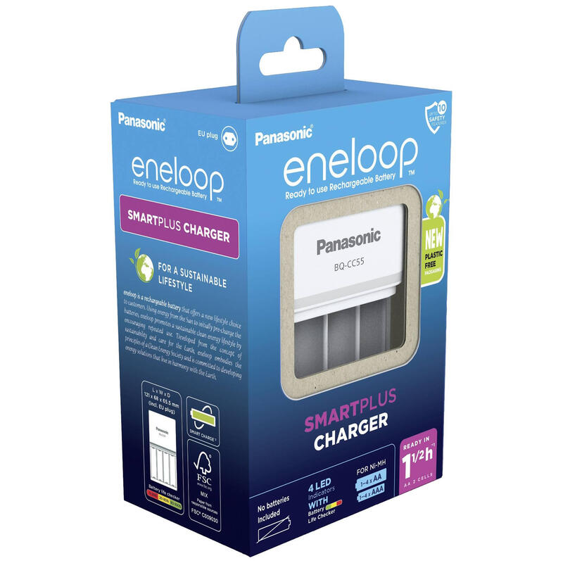 Cargador Inteligente Y Rapido Panasonic Eneloop Bq-Cc55e