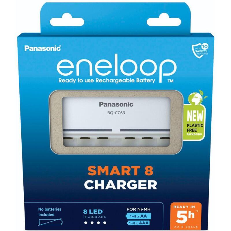 Cargador Panasonic Eneloop De 8 Celdas Sin Accus