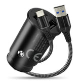 Cargador Para Coche Cc-25c 2xusb 12w + Cable Usb-C
