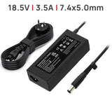 Cargador Para Portátil 18.5v 3.5a 65w 7.4x5.0mm Clavija Con Pin
