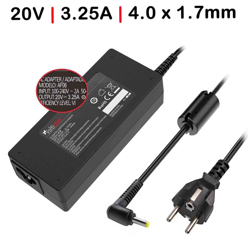 Cargador Para Portátil Lenovo 20v 3.25a 4.0x1.7mm