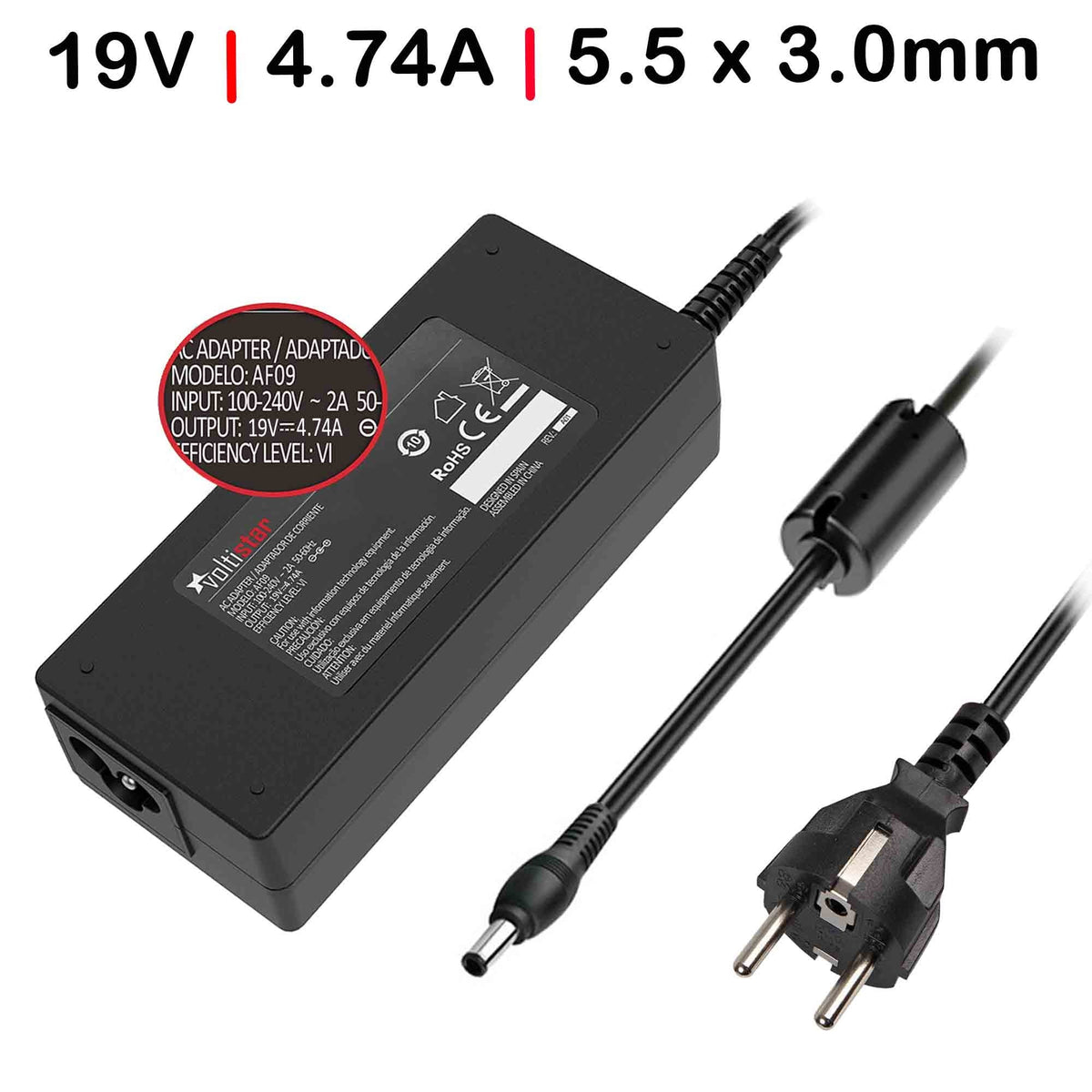 Cargador Para Portátil Samsung 19v R530 Np-N510 Np-N510r R590 R580 R540 R780 R720 R70