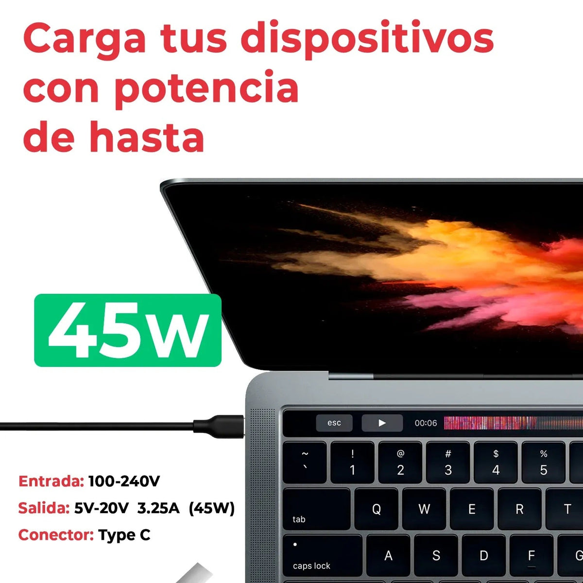 Cargador Para Portátil Asus Chromebook C302 C302c C302ca C302ca-Dhm4 Usb-C 45w