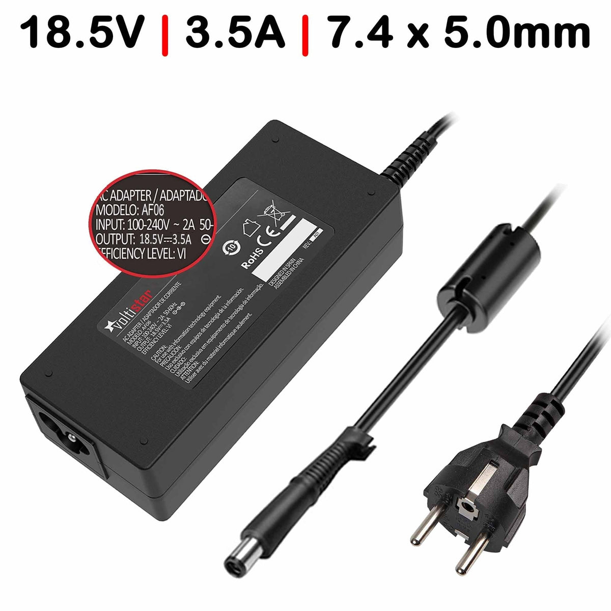 Cargador Para Portátil Hp Pavilion Tx1000 Tx1100 Tx1200 Tx1300 Tx1400 Ze2000 Ze2100 Ze2200 Ze2300 Ze2400 Series 18.5V 3.5A 65W