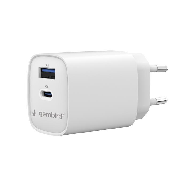 Cargador Rápido Usb De 30 W Y 2 Puertos Gembird