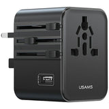 Cargador Travel Adapter 17w Cc308 Usb-C + Usb-A 4w1 Us/Au/Eu/Uk Negra