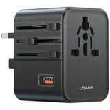 Cargador Travel Adapter 25w Us/Au/Eu/Uk 2xusb-C Negro 4w1