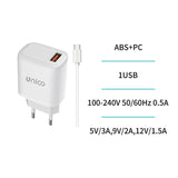 Cargador Usb + Cable Tipo C Blanco Hc44