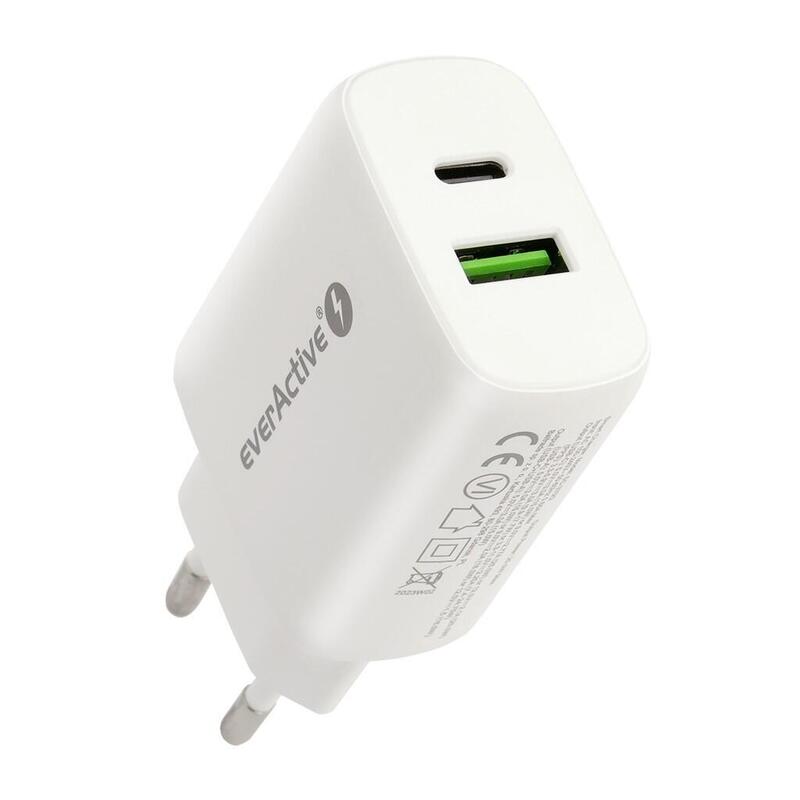 Cargador Usb/Usb-C Qc3.0 25w Blanca