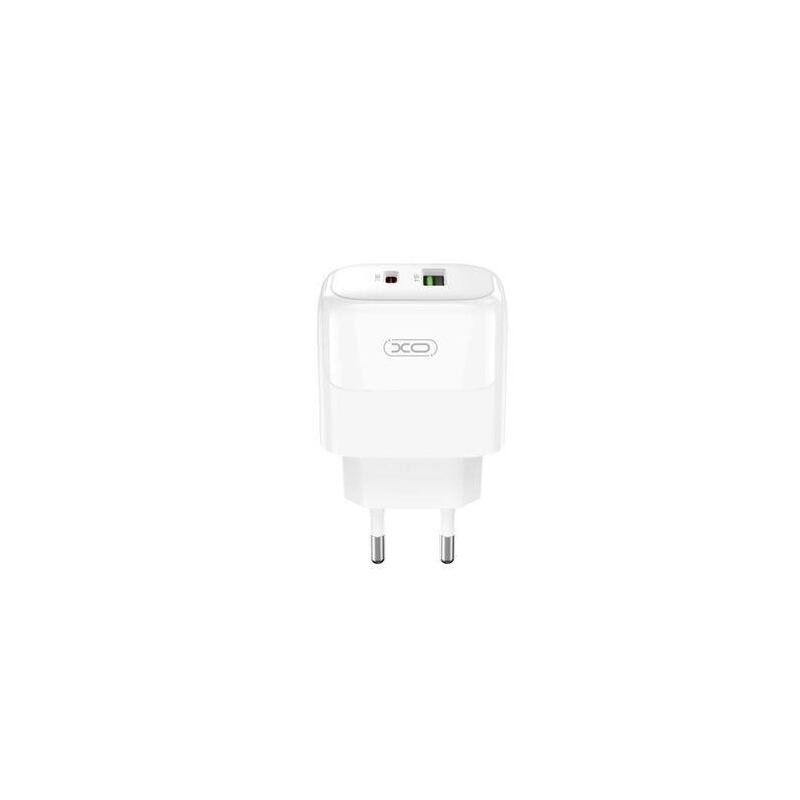 Cargador  Xo L138 De Pared 30w - Usb-C Y Usb-A - Blanco