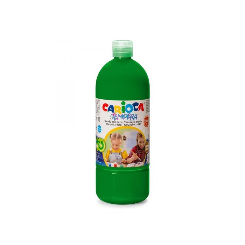 Carioca Botella De Tempera - 1000ml - Colores Superlavables - Faciles De Mezclar - Aplicable En Materiales Porosos -