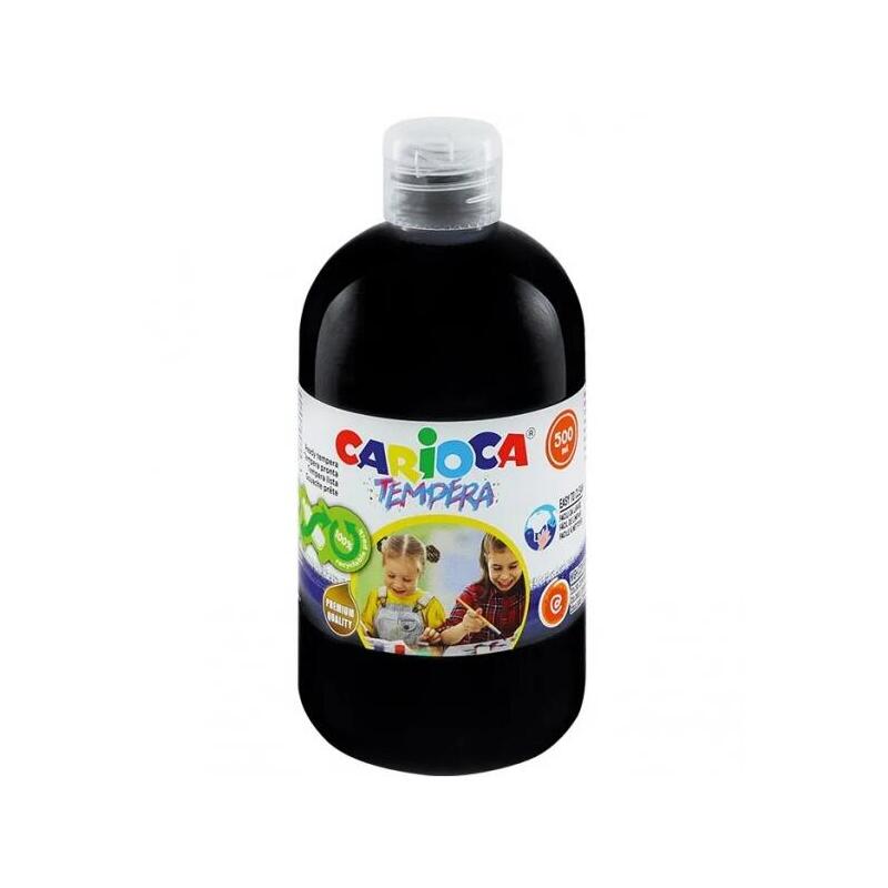 Carioca Botella De Tempera 500ml - Colores Superlavables - Faciles De Mezclar - Aplicable En Materiales Porosos - Alta