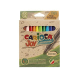Carioca Joy Eco Family Pack De 12 Rotuladores Punta Fina 2.8mm Bloqueada - Tinta Superlavable - Capuchon Ventilado -