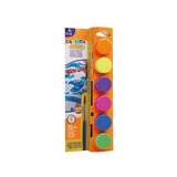 Carioca Neon Pack De 6 Temperas En Botes De 25ml + Pincel - Superlavables - Mezclables - Colores Neon Surtidos