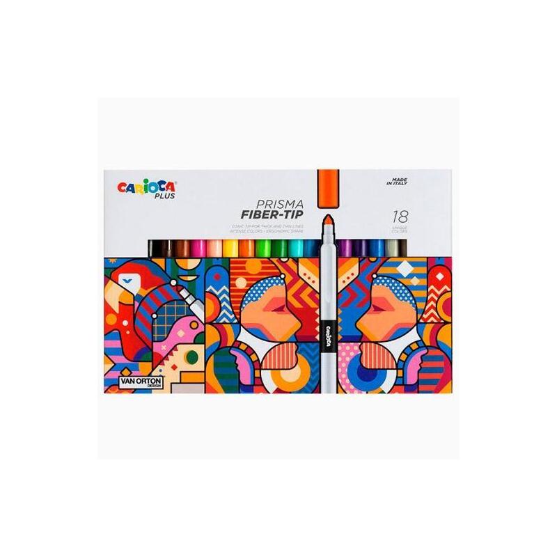Carioca Plus Rotuladores Prisma Colores Surtidos Caja 18 Ud