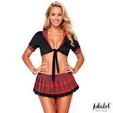 Carly Disfraz De Colegiala Rojo Talla (Interno):S/M