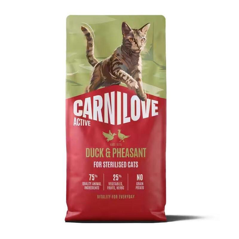 Carnilove Active Cat Dry Made With  Duck & Pheasant  For Sterilised Adult All Breeds 6 Kg
