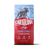 Carnilove Active Dog Dry  Made With Salmon & Turkey  For Junior Large Breeds 12 Kg