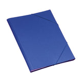 Carpeta  Dohe Clasificadora 12 Departamentos - Formato Folio - Carton Plastificado - Cierre Con Gomas - Color Azul