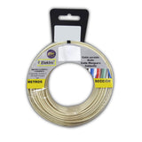 Carrete Cable Paralelo Telefono Blanco 2 Vias 10m