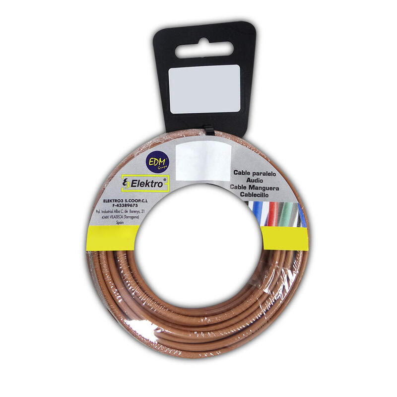 Carrete Cablecillo Flexible 6mm Marron Libre De Halógenos 25m