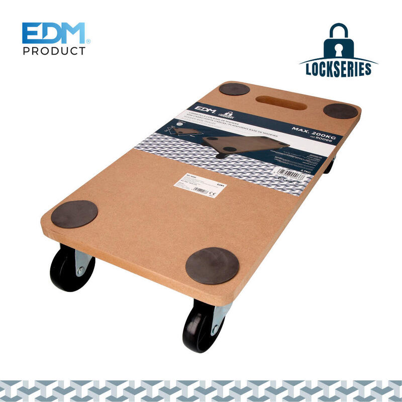 Carretilla Con Base De Madera Max. 200kg 58x30x12cm