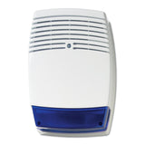 Carrier As619 Sirena De Exterior Autoalimentada Con Protección Metálica Interna. Color Blanco Con Lente Azul. Grado3