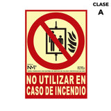 Cartel De Extinción "No Utilizar En Caso De Incendio" Clase A (Pvc 1mm) 21x30cm Normaluz