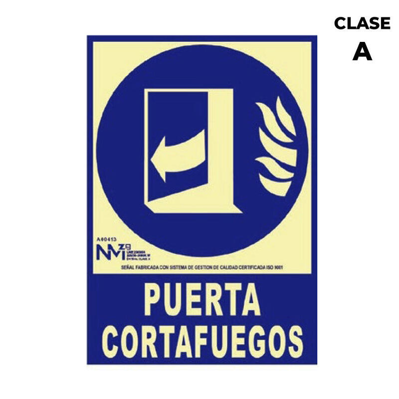 Cartel De Extinción "Puerta Cortafuegos" Clase A (Pvc 1mm) 21x30cm Normaluz