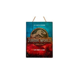 Cartel De Madera Woodart - Logo Jurassic World Park · Ingles