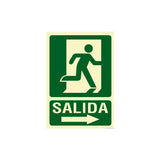 Cartel De Señalización Evacuación Salida Derecha