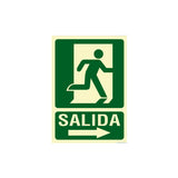 Cartel De Señalización Evacuación Salida Derecha