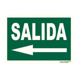 Cartel De Señalización Evacuación Salida Izquierda