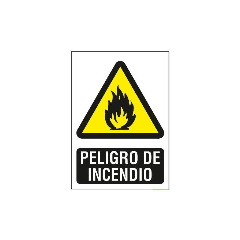 Cartel De Señalización Peligro De Incendio