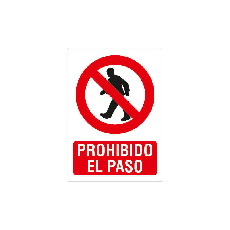 Cartel De Señalización Prohibido El Paso