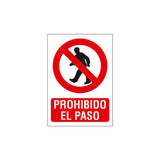 Cartel De Señalización Prohibido El Paso
