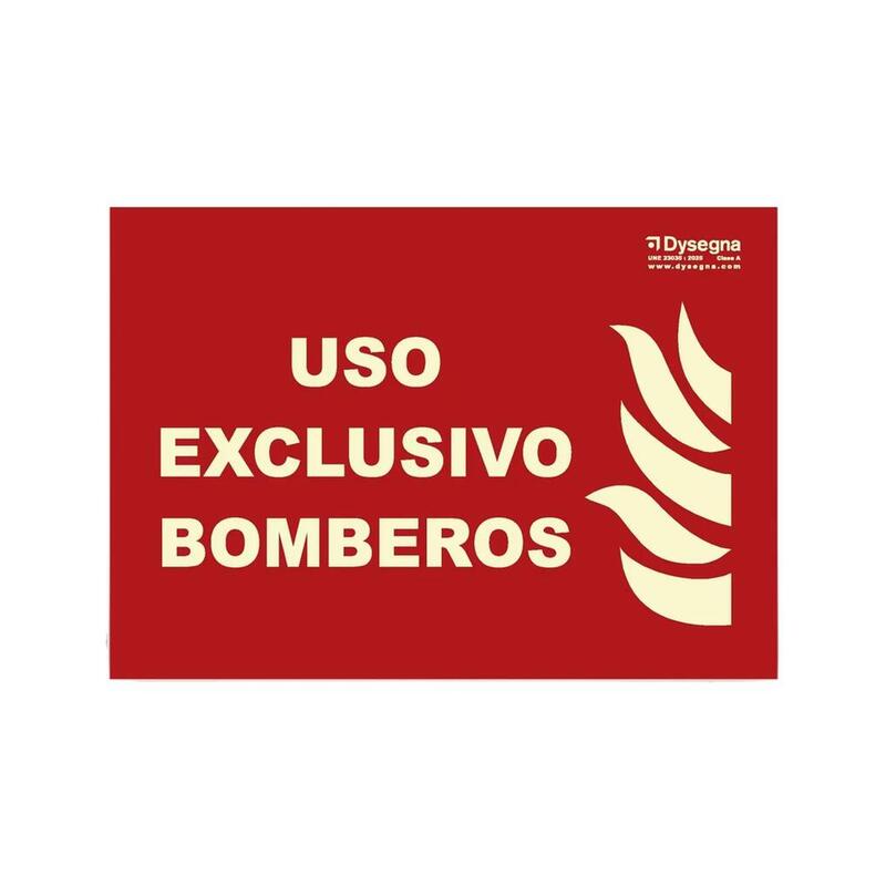Cartel De Señalización Uso Exclusivo Bomberos