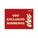 Cartel De Señalización Uso Exclusivo Bomberos