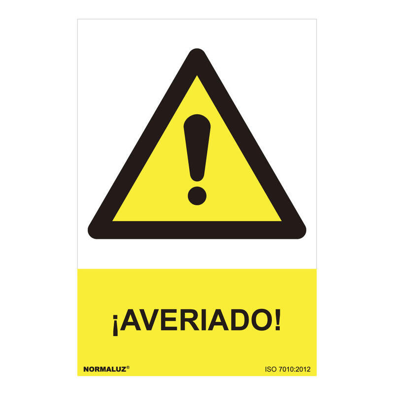 Cartel Peligro "Averiado" (Pvc 0.7mm) 30x40cm Normaluz