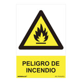 Cartel Peligro "Peligro De Incendio" (Pvc 0.7mm) 30x40cm Normaluz