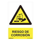 Cartel Peligro "Riesgo De Corrosion" (Pvc 0.7mm) 30x40cm Normaluz