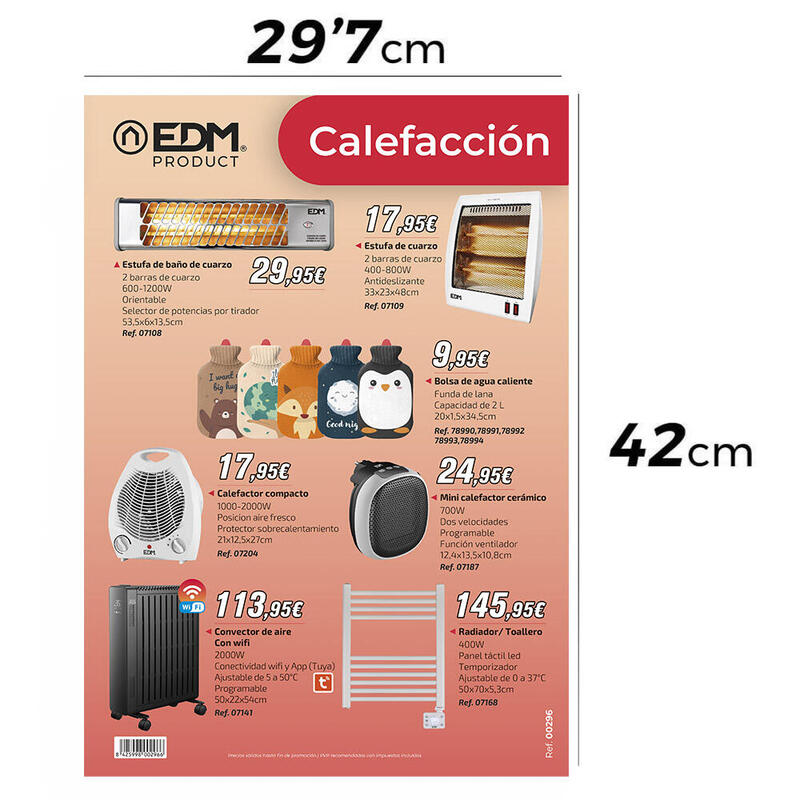 Cartel Promocional Calefacción Con Pvp Edm